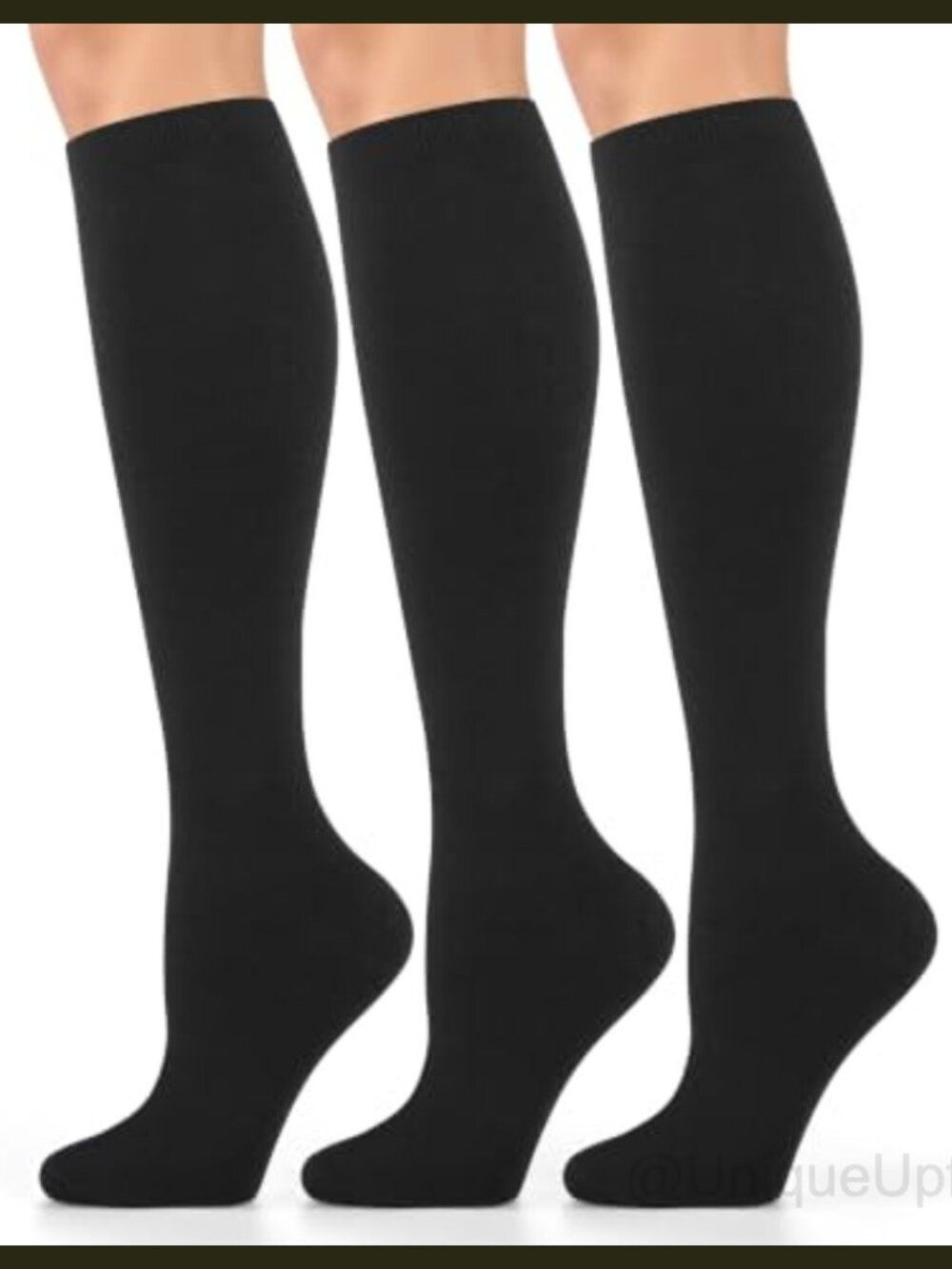 Knee High Athletic Socks Stripe Tube Outdoor Sport Socks 1-3 Pairs